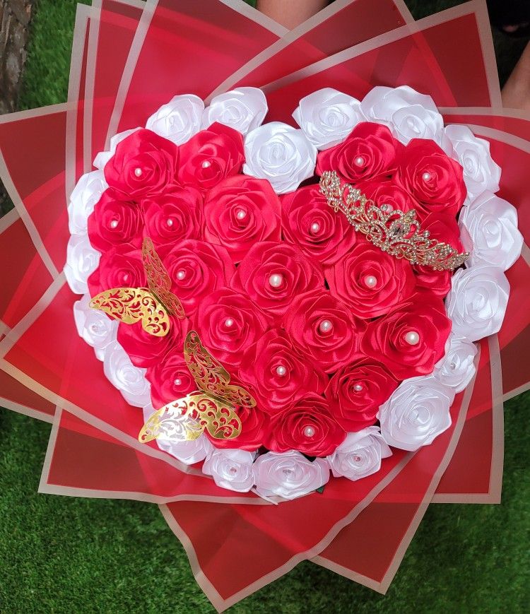 Ribbon Roses Bouquets