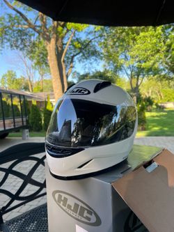 HJC White Motor Helmet