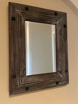 Rustic Wooden Framed Mirror