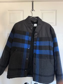 Burberry Black & Blue Plaid Jacket