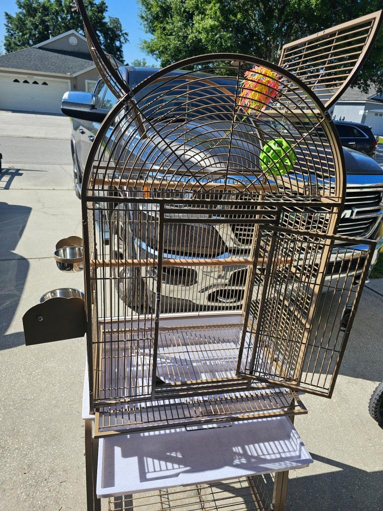 Birg Cage And Bird Play Stand