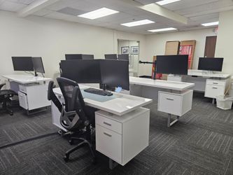 White desks