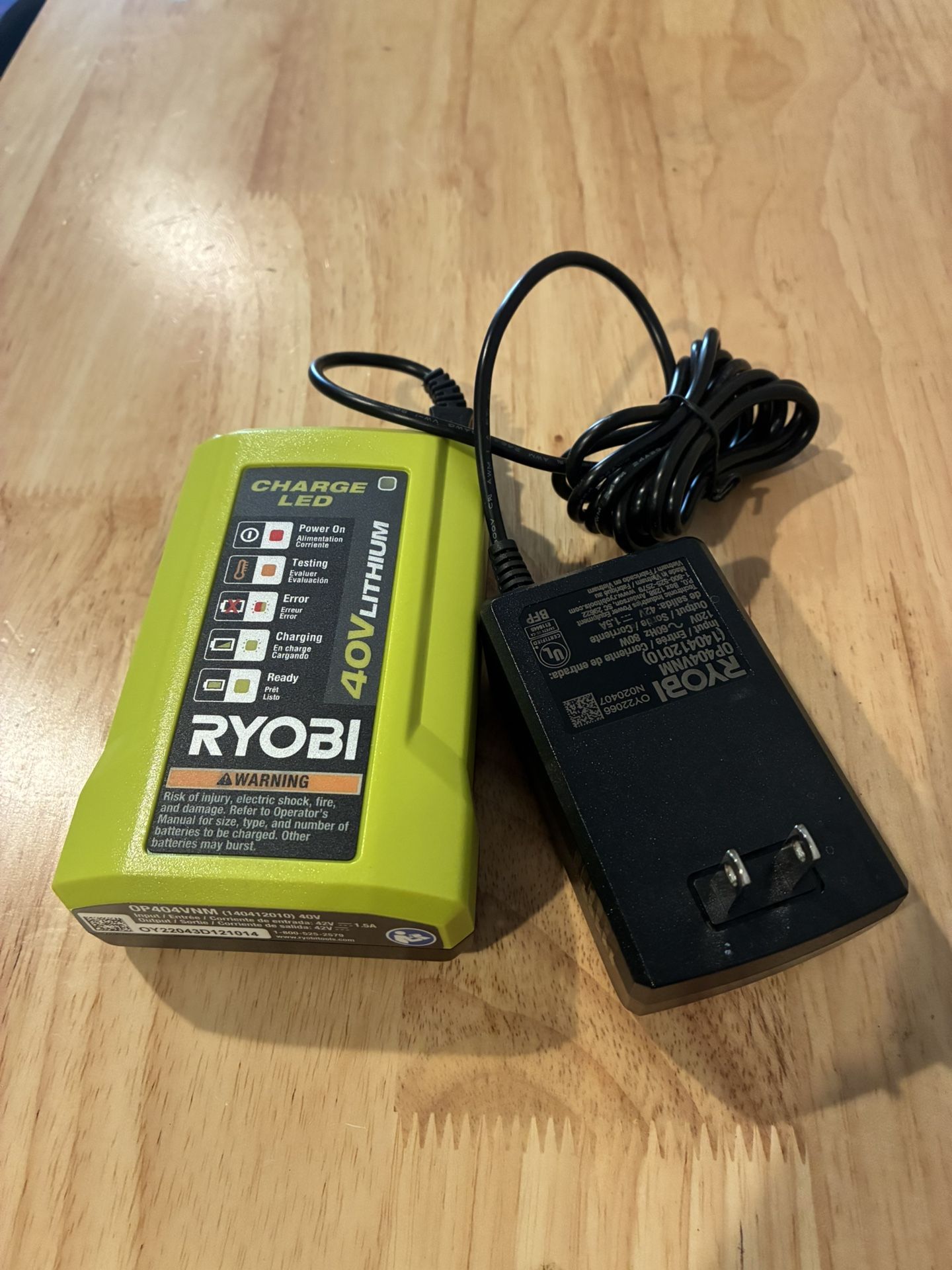 Ryobi 40V Lithium-Ion Charger with USB Port