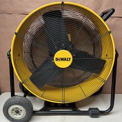 DEWALT 24 in. Heavy-Duty Drum Fan with Extra Long 12 ft. Power Cord and Stepless Speed Control