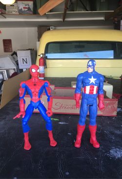 Spider Man and Captain America