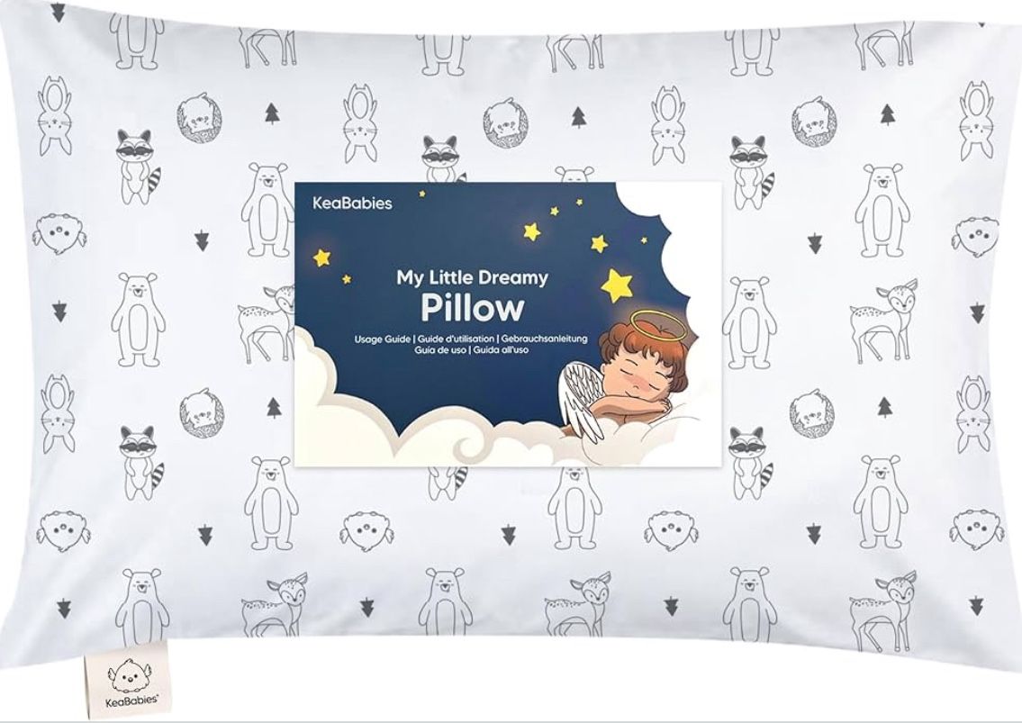 Toddler Pillow with Pillowcase - 13x18 My Little Dreamy Kids Travel Bed Pillows for Sleeping