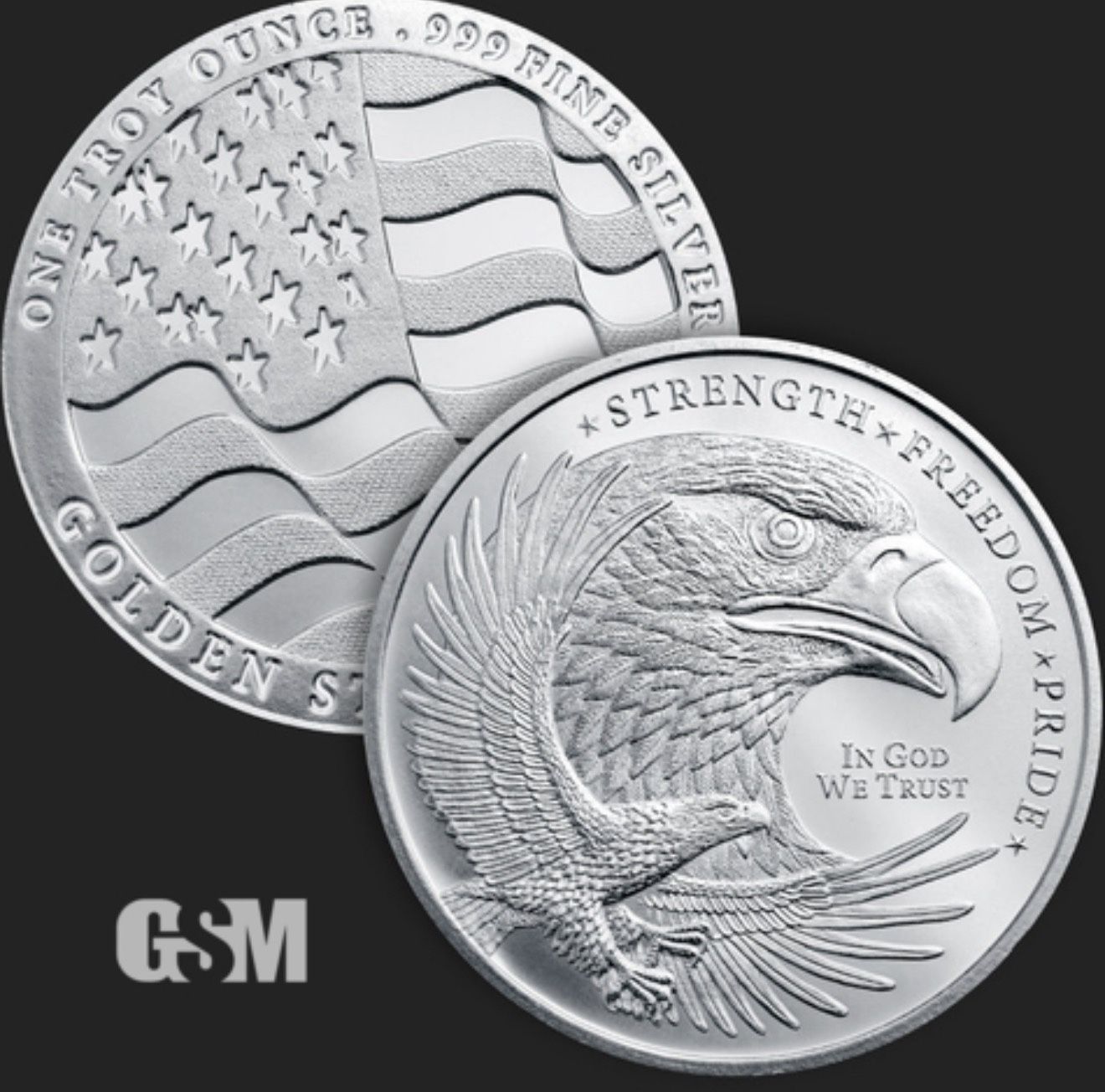 1 oz GSM Silver Eagle Round