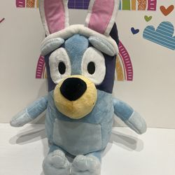 BLUEY AS THE EASTER BUNNY  - 15 INCH AOFT PLUSH - LIKE NEW