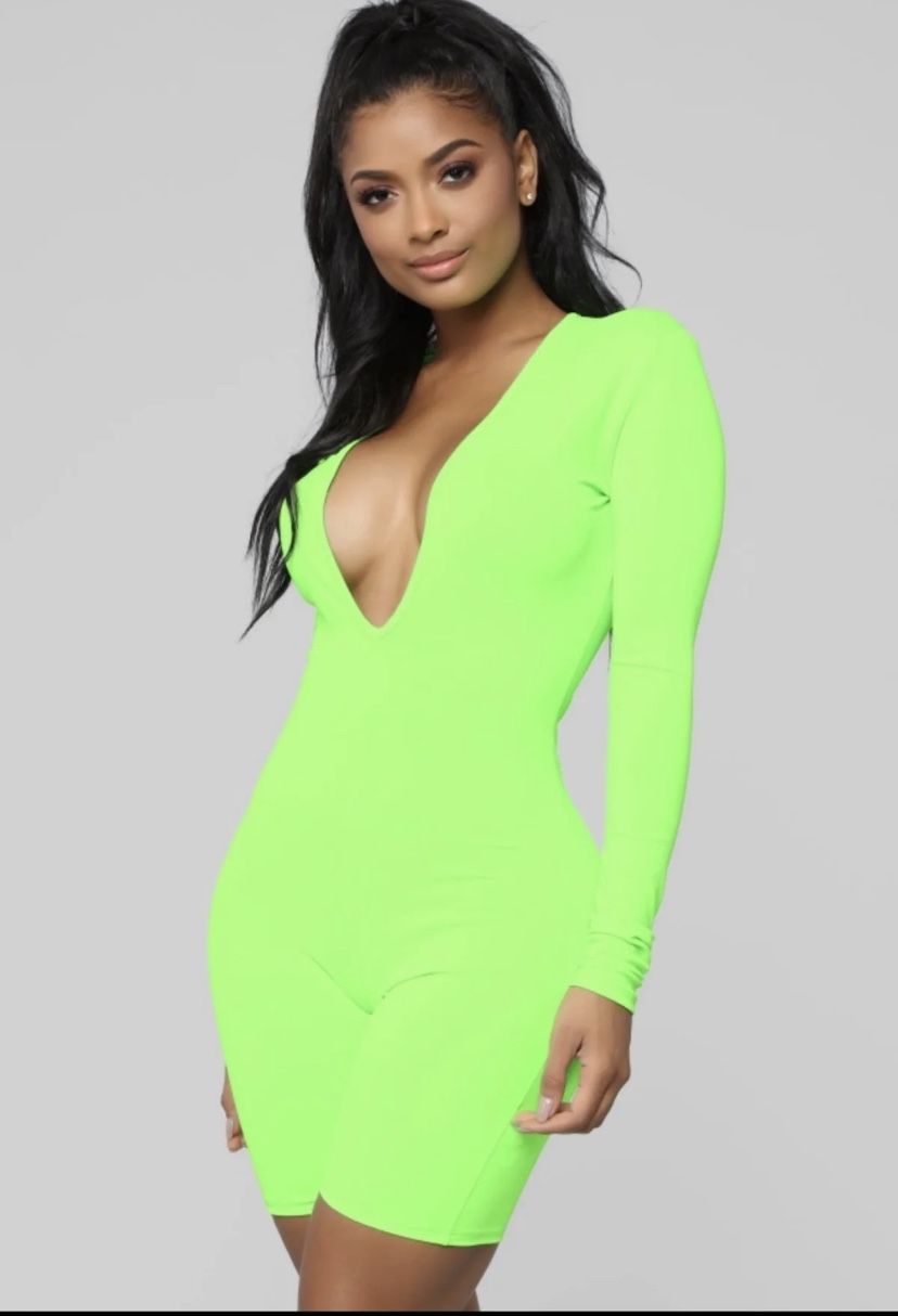 Fashion Nova Long Sleeve Romper Size m