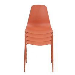 Set of 4 Coral Red - Poly & Bark Chairs 