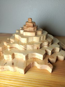 Topographic Mount Hood Display