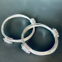 Solid Sterling Silver elephant Sliding Knot bracelet 