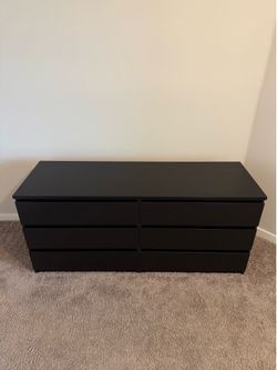 Black 6-Drawer Dresser
