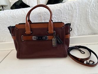 Coach Swagger Leather Satchel Handbag