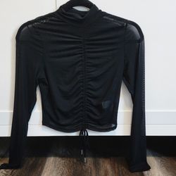 Halloween /cosplay Black Mesh Top 