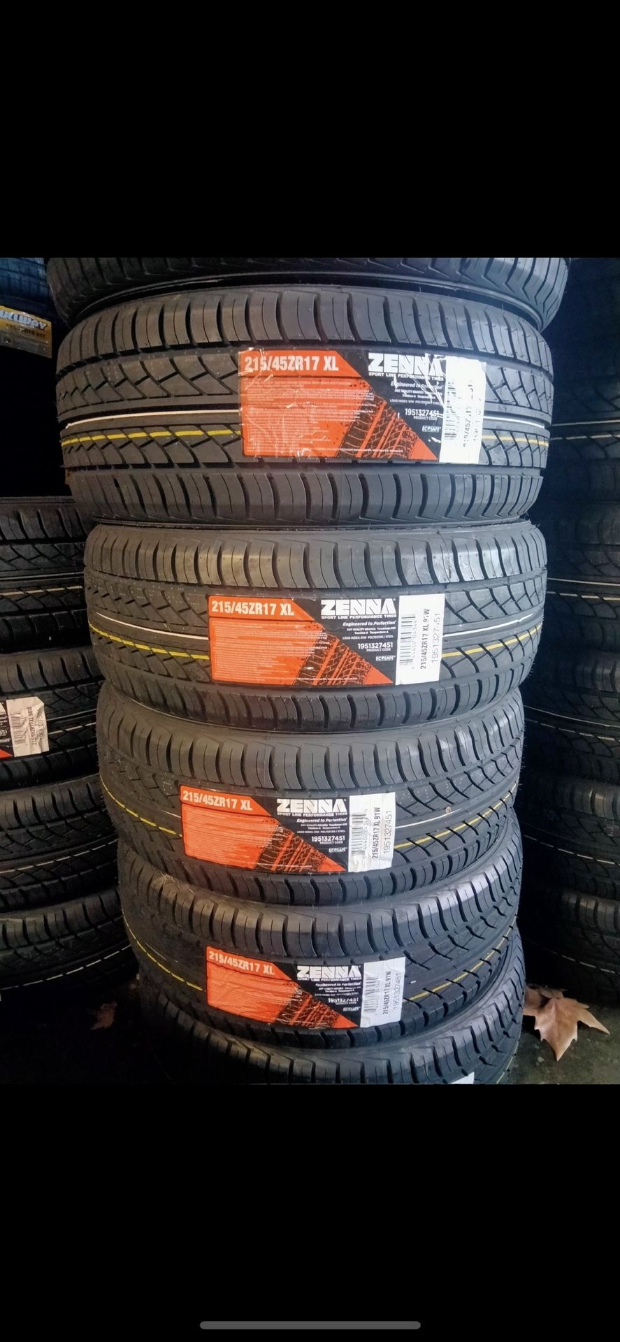 215 45 17 Zenna (4) Brand New Tires 215/45ZR17