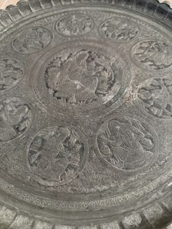 Vintage Middle Eastern Persian Copper Tray