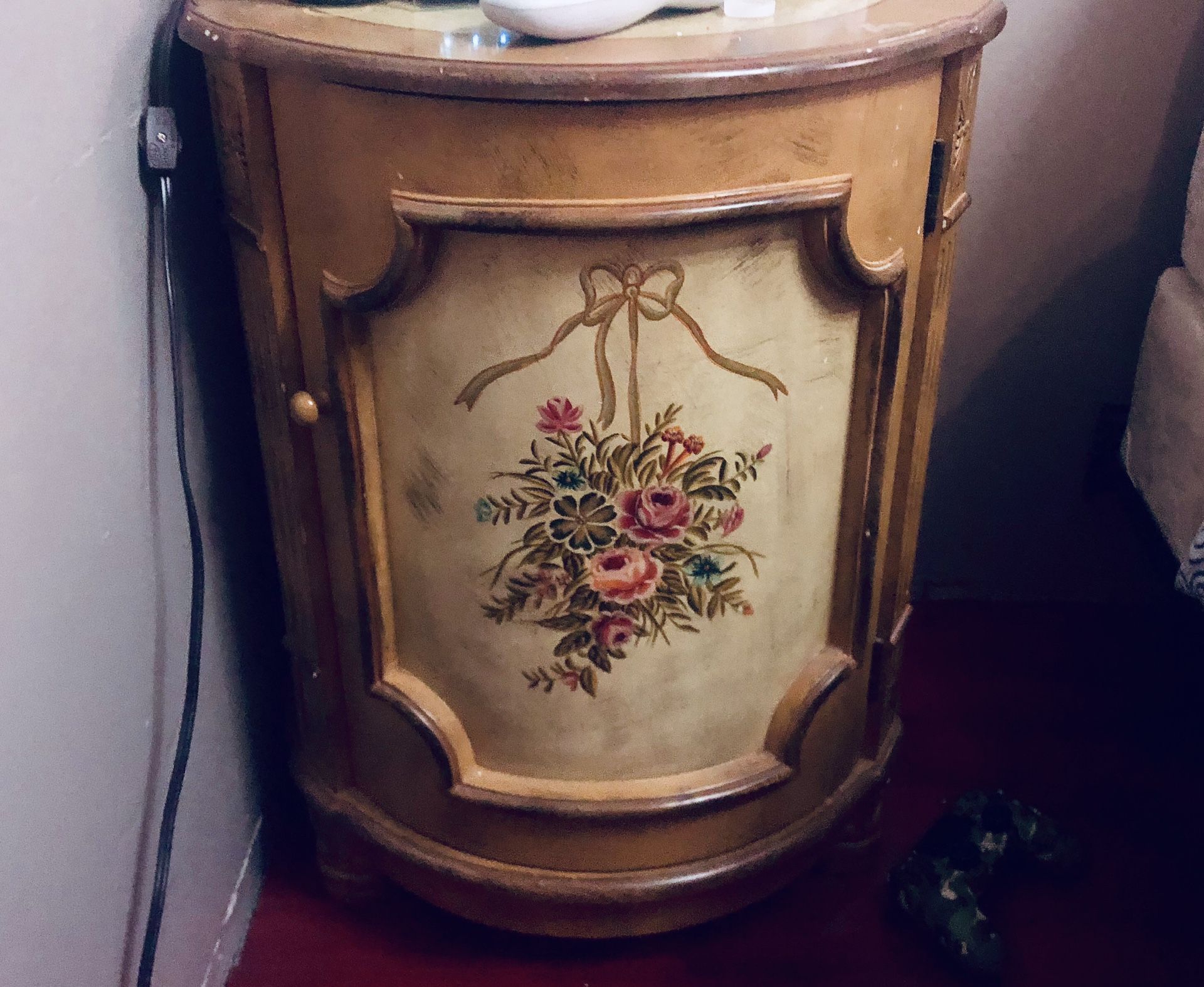 Round nice antique cabinet