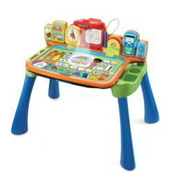 VTech Get Ready for School Learning Desk with stool Interactive Baby and Toddler Toys