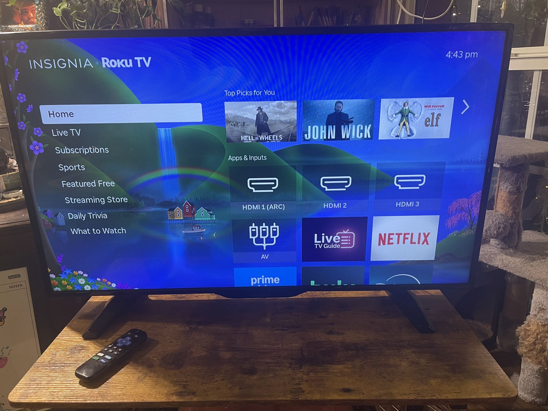 39 Inch Insignia Roku W/remote