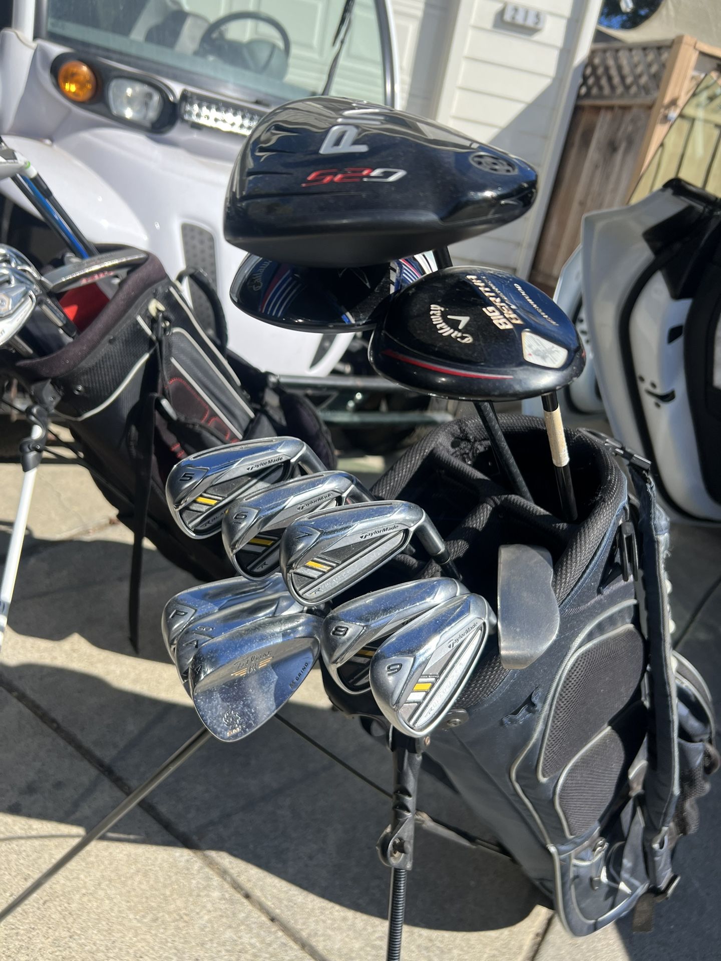 Used Set Or Taylormade RBlades With Driver. Woods, And Putter