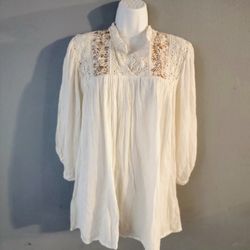 Casual Beach Linen Women Blouse large New