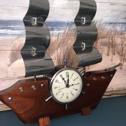 Vintage Mid Century United Ship Clock 1955 Electric Clock