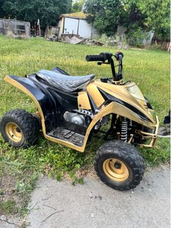 90cc Mini Quad Black and Gold