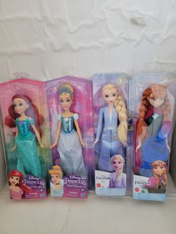Disney princess dolls Cinderella, Little mermaid, Frozen $10 each