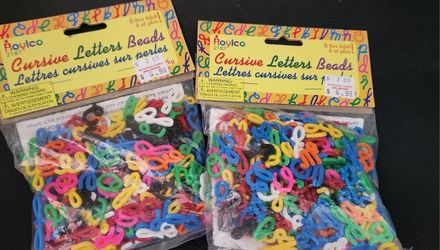Cursive Letters  Beads Both For $6
