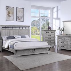Rustic Inspired 5 Pc Queen Bedroom Set