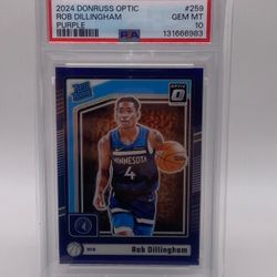 Rob Dillingham Optic Purple PSA 10 - $40