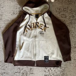 Vintage Avirex Colorblock Full Zip Hoodie Sweatshirt XL Streetwear Retro 90s Y2K