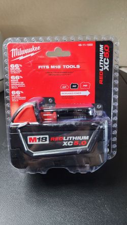 MILWAUKEE M18 18-Volt 5.0 Ah Lithium-Ion XC Extended Capacity Battery Pack