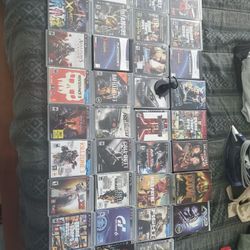 Ps3 Games And Bluetooth Headset  With Controllers