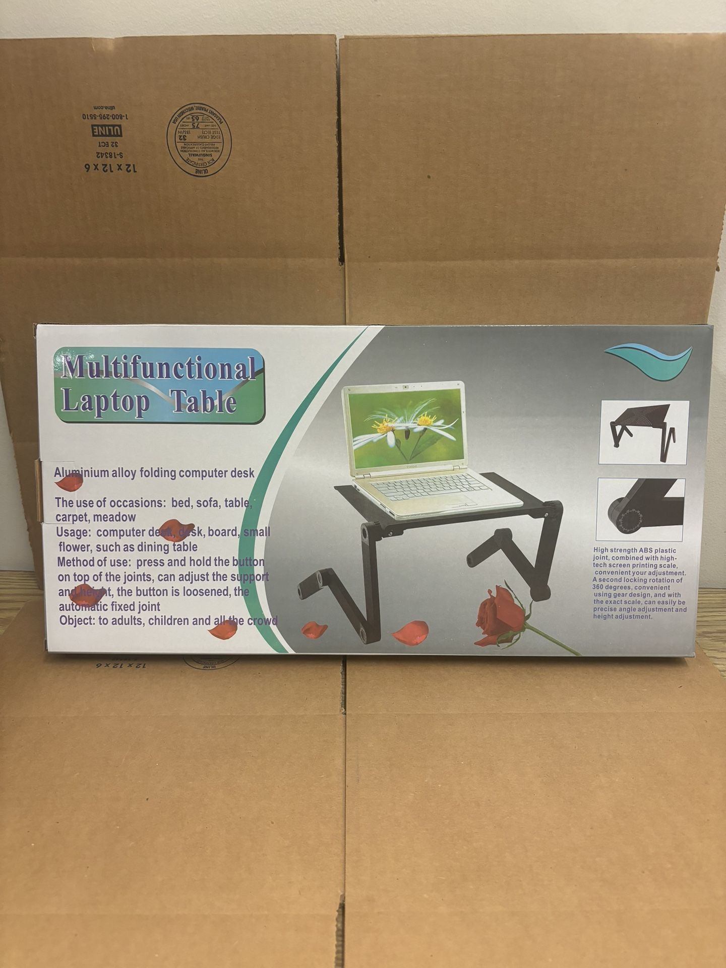 New Multifunctional Aluminum Alloy Folding Laptop Computer Table