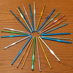 22-Piece Aluminum Crochet Hook Set