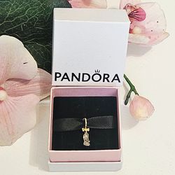 Pandora Gold Silver Princess Cinderella Shoe Dangle