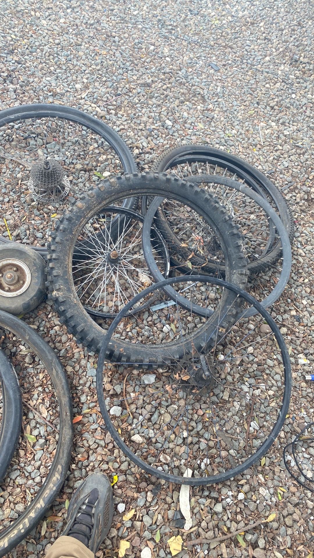 Assorted rims and tires