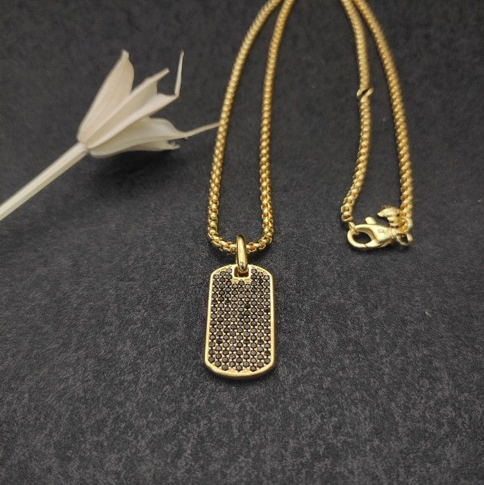 David Yurman Full Diamond Black Diamond Brand Necklace