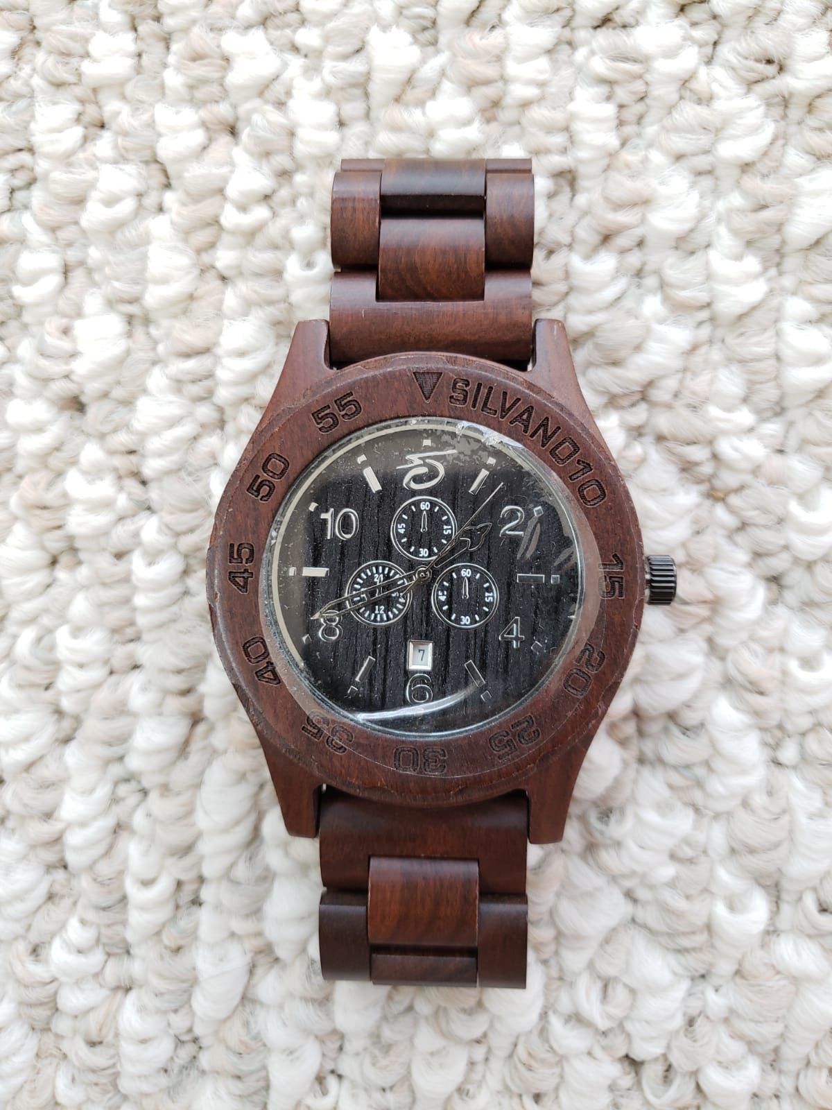 Silvano Barkwood watch Mahogany