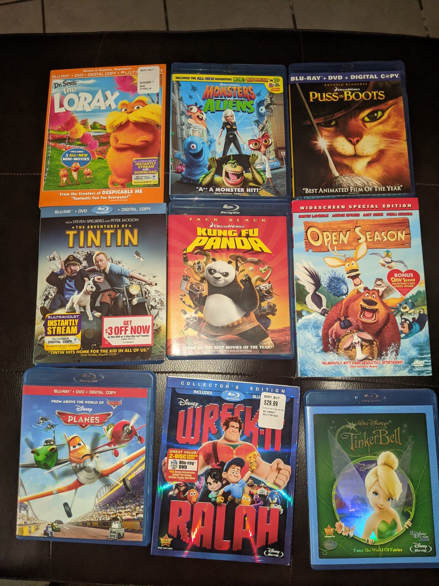 Various BluRays and DVDs
