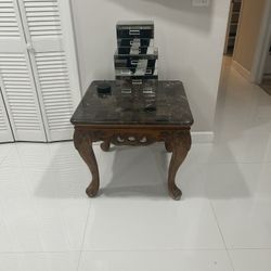 End Table With Marble Top 