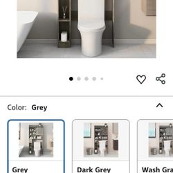 Over The Toilet Storage Cabinet, Farmhouse Storage Cabinet Over Toilet with Sliding Barn Door & Toilet Paper Holder Stand，Home Space-Saving Toilet Rac