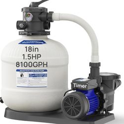 AQUASTRONG Sand Filter Pump for Above Ground Pool 28000 Gallons