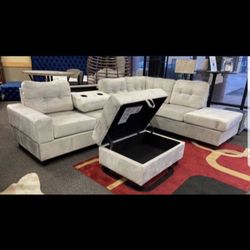 New Sectional + Ottoman 