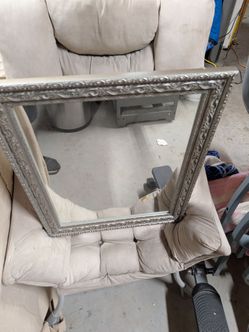 Silver Ornate Framed Wall Mirror