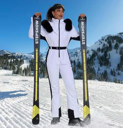 Women's Ski Suit One Piece Snowsuits Snowboard Outdoor Insulated Waterproof Windproof Slim Fit-SZ-XS