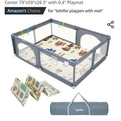 New Eih Baby Playpen 79"x59" With Mat 