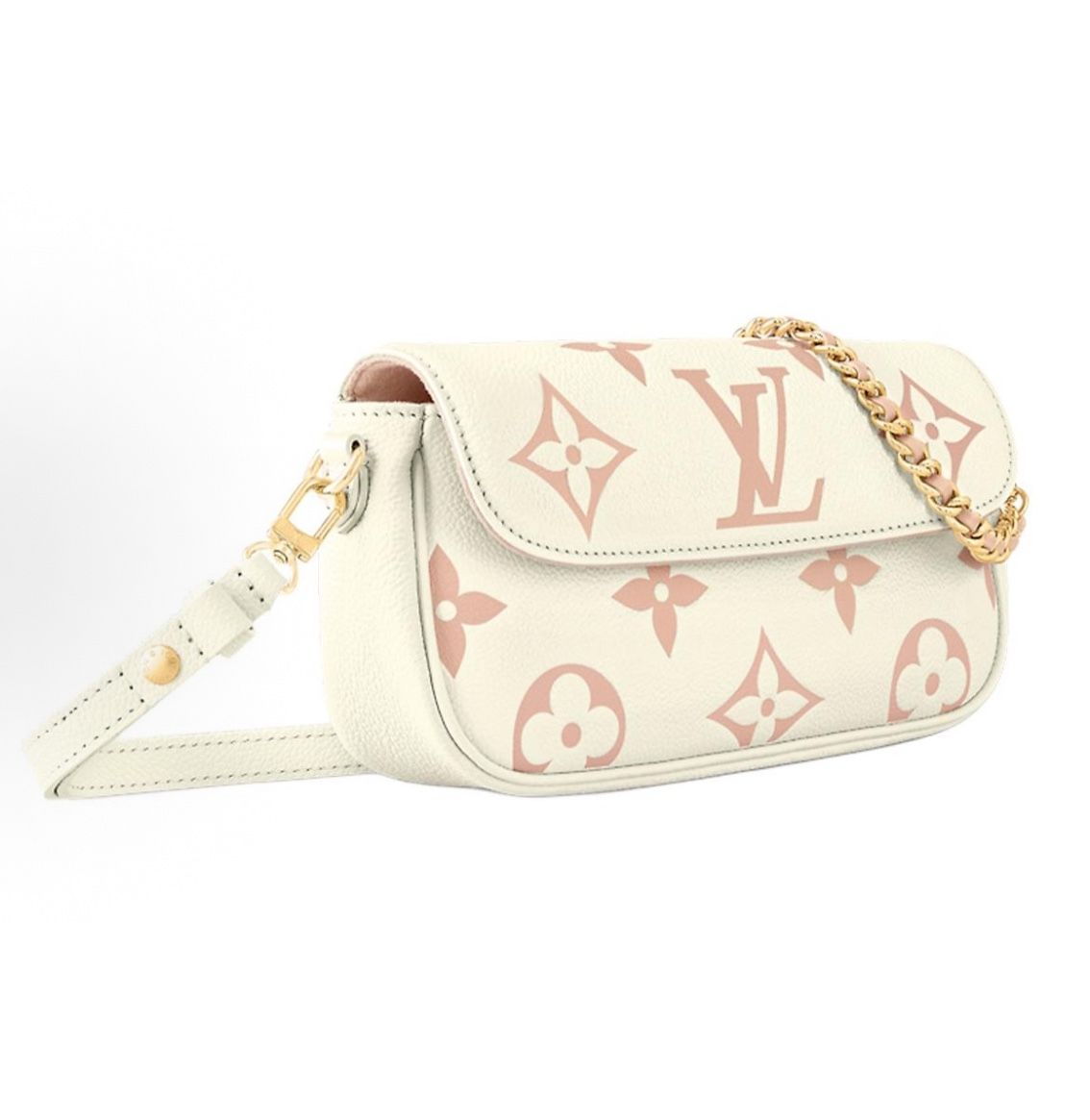 HERMES Evelyne 16 Evelyn Gold Buckle Clemence Cowhide Crossbody Bag Mini Women's Cream White(s114)48